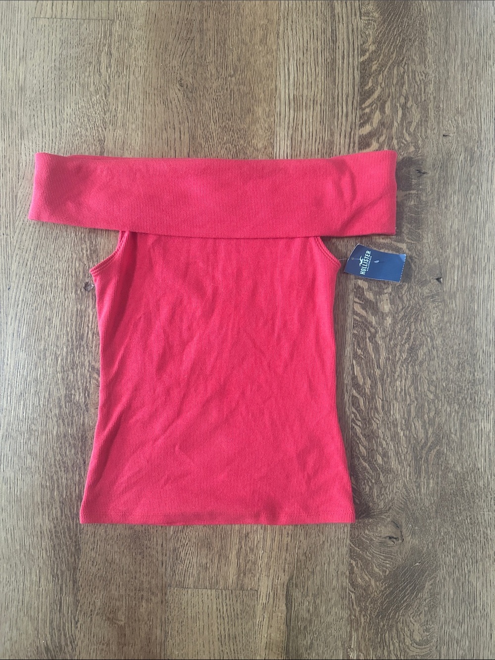 Hollister Bright Red Off-Shoulder Tank